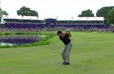 Phil Mickelson nearly drained a miracle 150-yard shot on the 18th hole last night