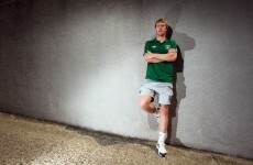Goalkeeper Aaron McCarey faced the dreaded Ireland initiation song today