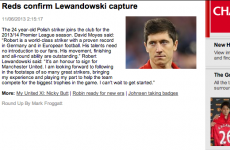 Did the Manchester United website just confirm the Lewandowski transfer by mistake? No