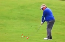 Carl Pettersson's ball hit mid-swing -- by a tee shot from another hole