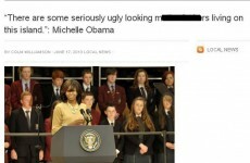 Does Michelle Obama think Irish people are "ugly m*****f*****s"?