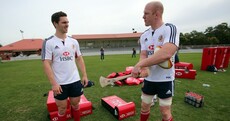 In pictures: Irish Lions show George North how to hurl in Brisbane