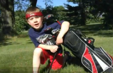 You do not like anything as much as this child likes golf