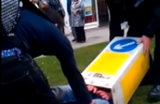 Man gets stuck and removed from traffic bollard, result is surreal and hilarious
