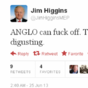 Irish MEP’s Twitter account tells Anglo to “f**k off”, he says he was hacked