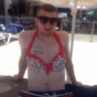 Olympic boxer Paddy Barnes shows off a rather fetching bikini in Portugal