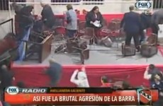 Independiente fans react to relegation by lobbing chairs at club president