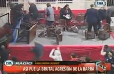 Independiente fans react to relegation by lobbing chairs at club president