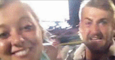 Girl takes incredible selfie before being escorted from field