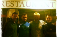 Snapshot: Peter Schmeichel met some of the Cork footballers in Kinsale last night