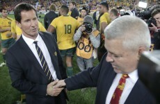 Losing Wallabies coach Robbie Deans: OUT. Ewen McKenzie: IN.
