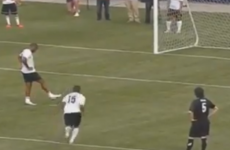 After years* of practice Thierry Henry finally got the tippy-tappy penalty right