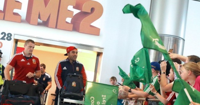 In pics: Weary Irish Lions arrive back to hot and hectic Dublin Airport