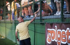 Brian McDermott gave Leeds fans €50 for a round of drinks in Slovenia tonight