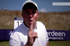 Lowry and Harrington do their best impression of a 'Happy Gilmore'