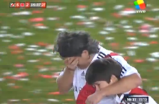 Argentina legend Ariel Ortega lays on assist for 12-year-old son in emotional last game ever