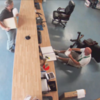 Irish guy mortifyingly falls off chair at work