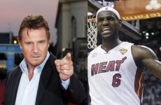 Liam Neeson and LeBron James together at last in mash-up basketball heaven