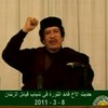 Gaddafi blames foreigners for Libyan unrest as no-fly zone talks continue
