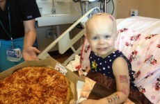 Kid asks for pizza from hospital window... internet sends dozens