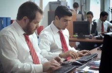 Luis Suarez diving and whining... in an office job