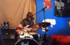 WATCH: Guys play the guitar and drums at the same time and sounds quite good