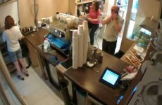 Video: Tip jar swiped in Dublin coffee shop