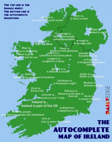 The Google Autocomplete Map Of Ireland The Daily Edge   Original