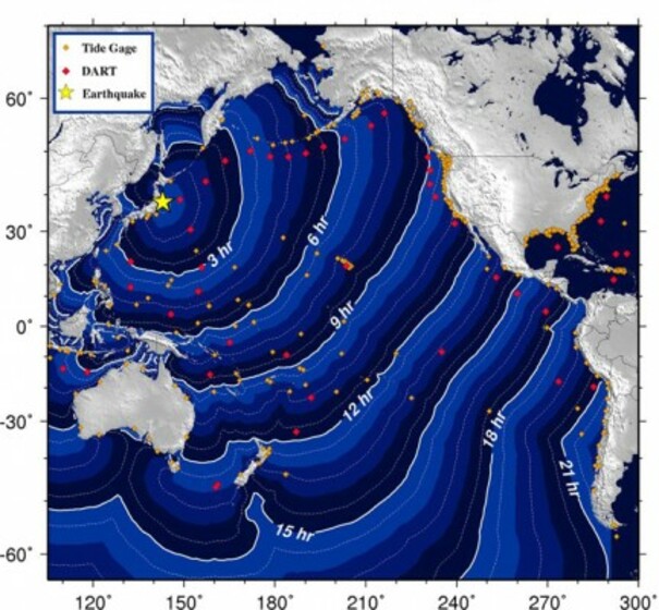 In Pictures Graphs and charts that show the tsunami's projected path