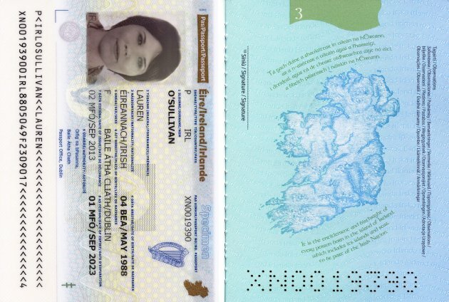 irish travel document