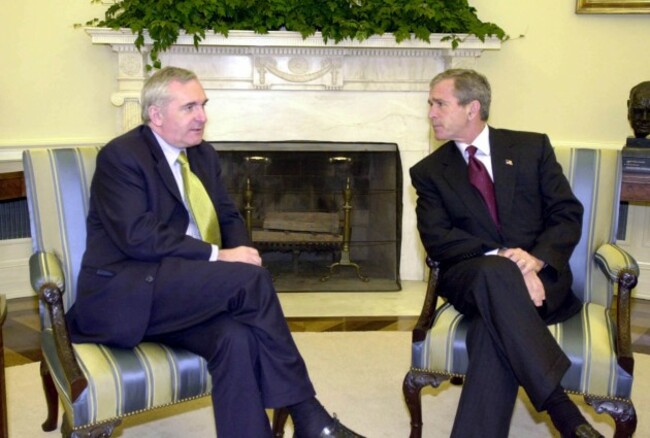 BERTIE AHERN WASHINGTON VISIT 2001