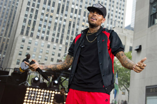 Chris Brown Performs On NBC's Today - New York