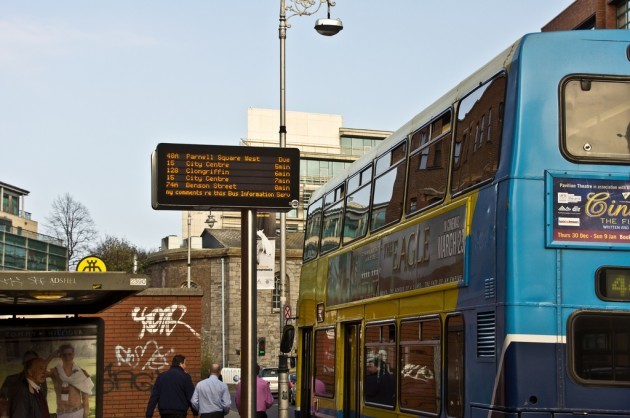 New To Dublin - Electronic signs at bus stops