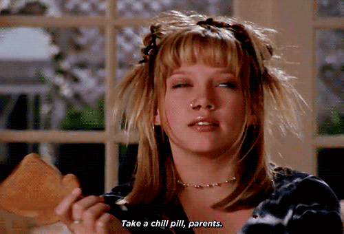 Take-a-Chill-Pill-Parents-Gif-On-Lizzie-Mcguire
