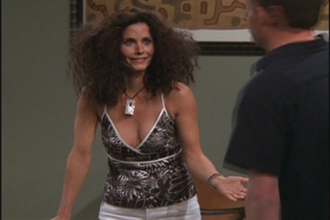 Monica with friz hair