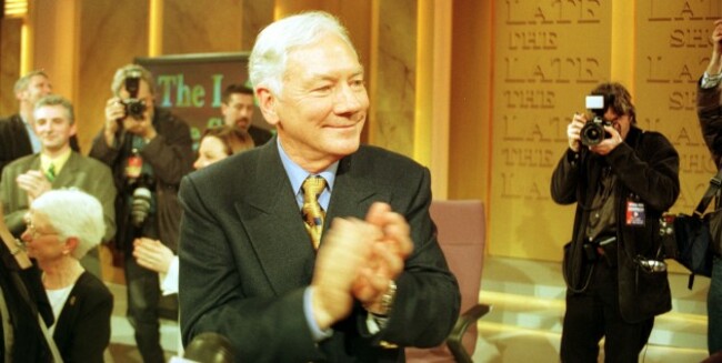 RTE TELEVISION RADIO PRESENTERS HOSTS LEGENDS THE LAST EVER LATE LATE SHOW WITH GAY BYRNE