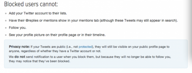 Twitter Blocking rules old