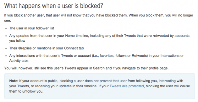 Twitter Blocking rules new