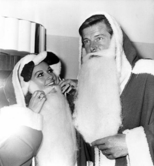 Roger Moore Playing Santa 1969