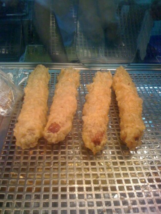 Battered sausages