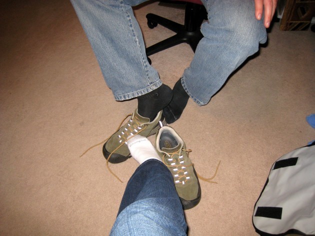October 15, 2009: Shoes off