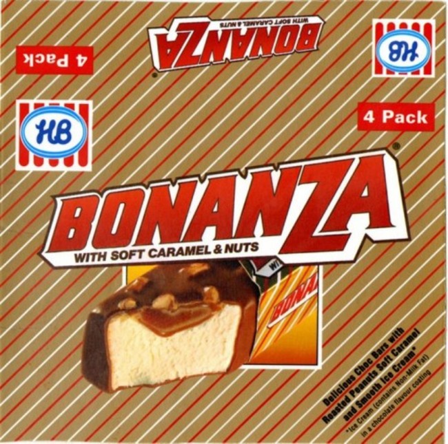 HB Bonanza Ice Cream Wrapper 1988