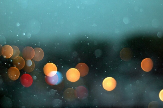 rain over street lights