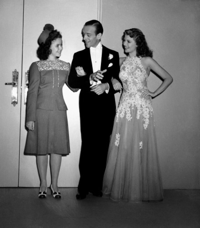 Temple Visits Astaire And Hayworth 1942