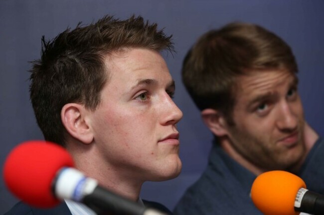 Craig Gilroy and  Luke Fitzgerald  during the broadcast  24/5/2013