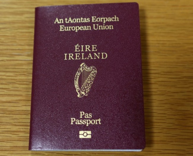 Newly Designed Irish Passport. Picture