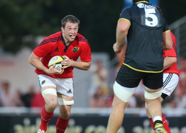 Brian Hayes on the attack for Munster