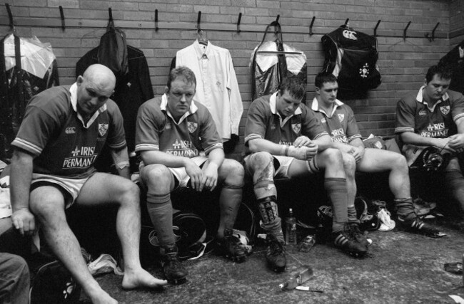 Ireland players after the game 2002