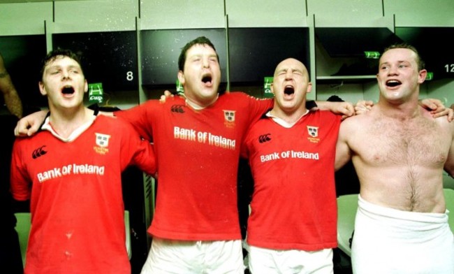 David Wallace, Anthony Foley, Keith Wood and Frankie Sheahan 6/5/2000