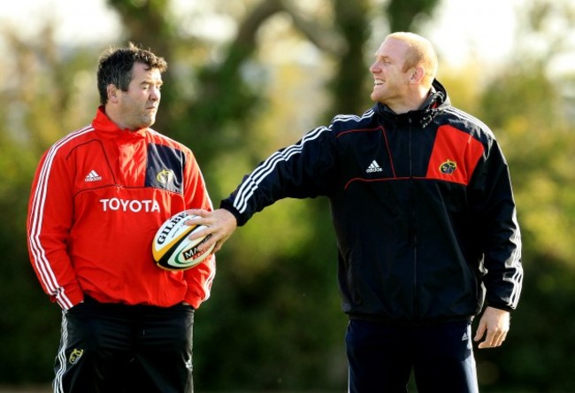 Anthony Foley with Paul O'Connell